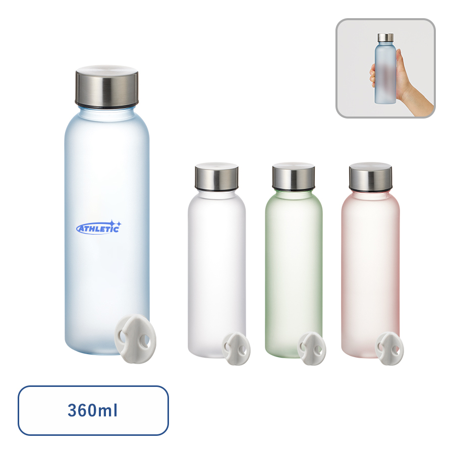 販促STYLE 目盛り付フロストボトル360ml(シリコンシェイカーボール付)