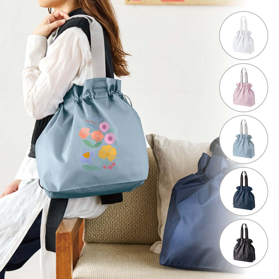 ポリ巾着トートバッグ(M)