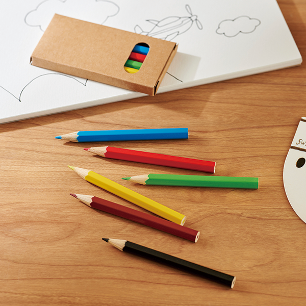 オリジナル ミニ色鉛筆6Pセット