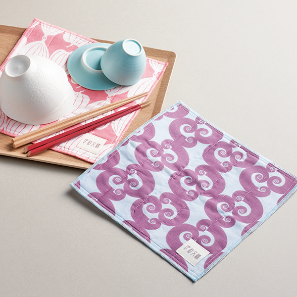 伊砂文様　かや織りふきん2枚組