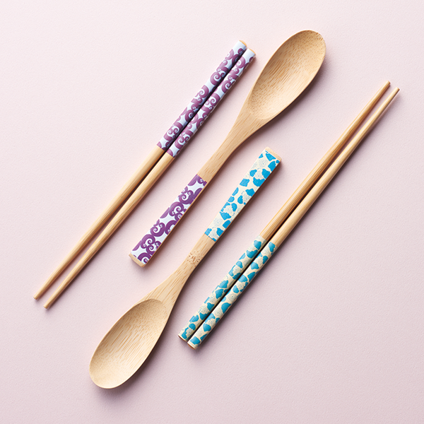 伊砂文様　箸・スプーンセット