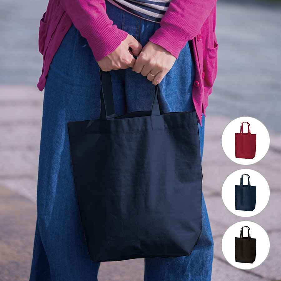 オリジナル　厚手コットンマチ付トートバッグ(M)