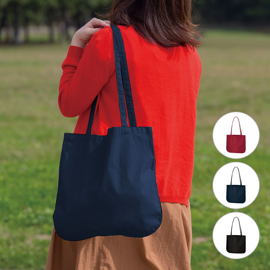 オリジナル　厚手コットンラウンドボトムバッグ(M)