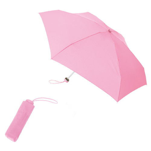 軽量ミニuv折りたたみ傘 ピンク 販促スタイル ノベルティグッズ 販促品 記念品の名入れ印刷 制作
